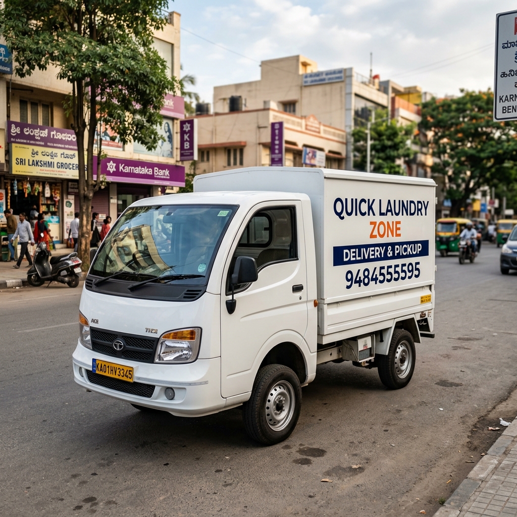 Quick Laundry Zone Indian Delivery Van